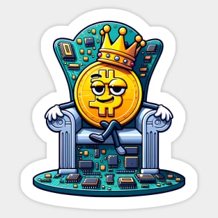 Crypto Royalty: The Bitcoin Monarch Sticker